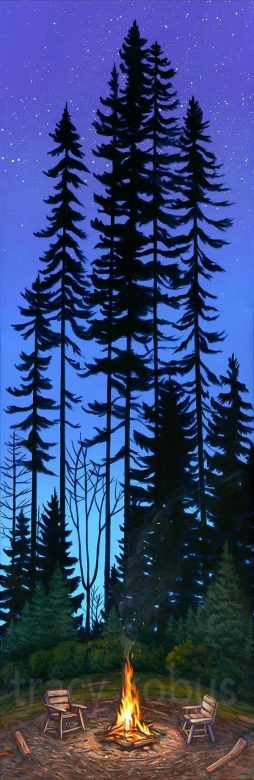 Night Watch - Original artwork depicting life on Vancouver Island.