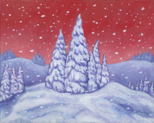 Snowfall: Acrylic on canvas 8